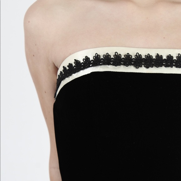 Vintage 80’s Jessica McClintock Velvet Tuxedo Style Cocktail Dress - Picture 5 of 5